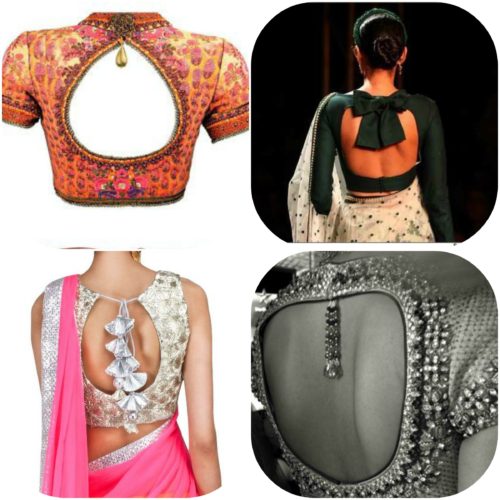 designer keyhole saree blouse