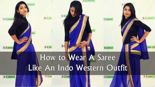 How to wear saree like an indo-western outfit