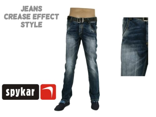 Crease effect style in jeans