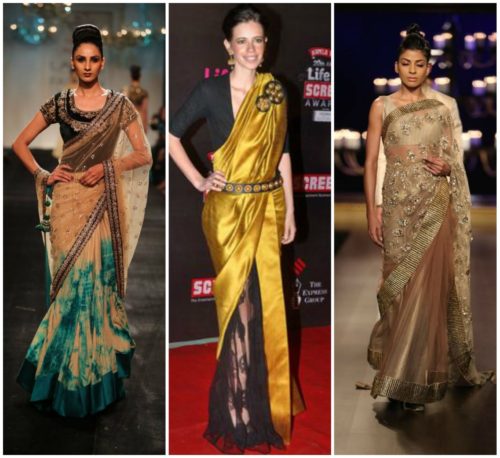 5 Unique Designs of Half and Half sarees Collection 2020 -21