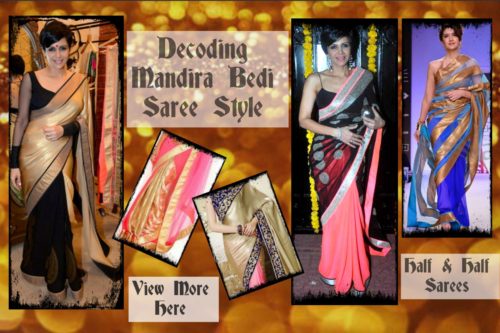 Half and half sarees mandira bedi