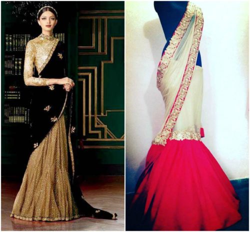 The kalis styled half saree