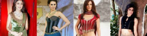 Bollywood Celebrities in Velvet Blouse