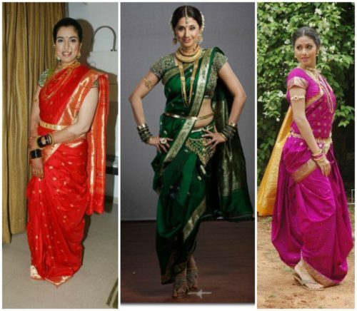 how to drape marathi style saree