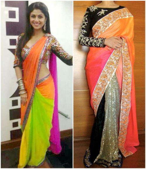 Outlets Half and half saree