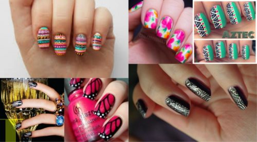 Cocktail or funky Nail art styles