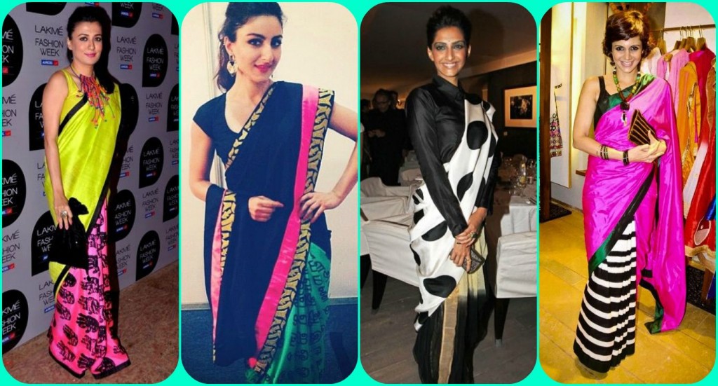 Celebrities in bhagalpuri silk sarees