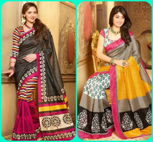 Formal wear bhagalpuri silk saree