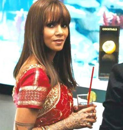 Halle Berry in Red Saree