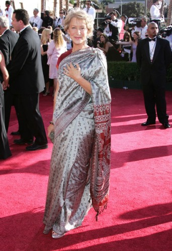 Helen Mirren in Indian Saree