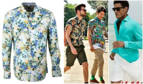 mens floral printed shirts