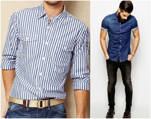 Men's Jeans with Casual Shirt
