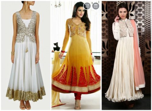 overcoat style Anarkali dress