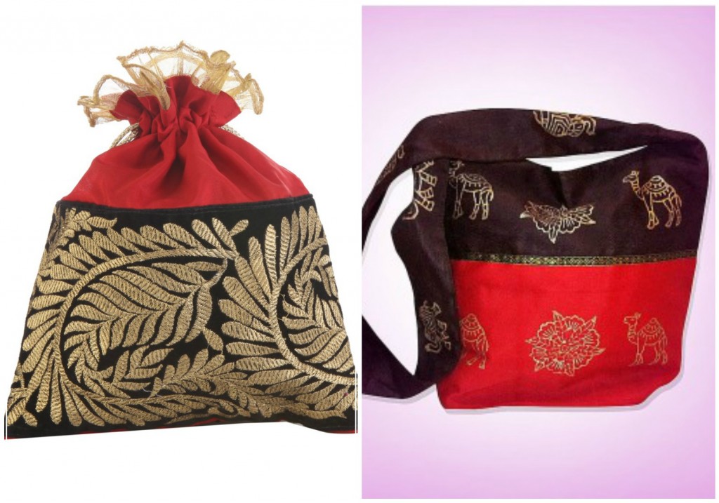 jhola bags ad potli bags from old saree