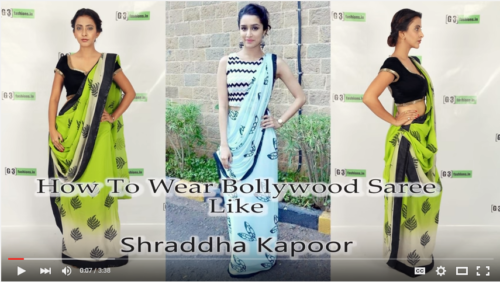 How to wear bollywood saree style