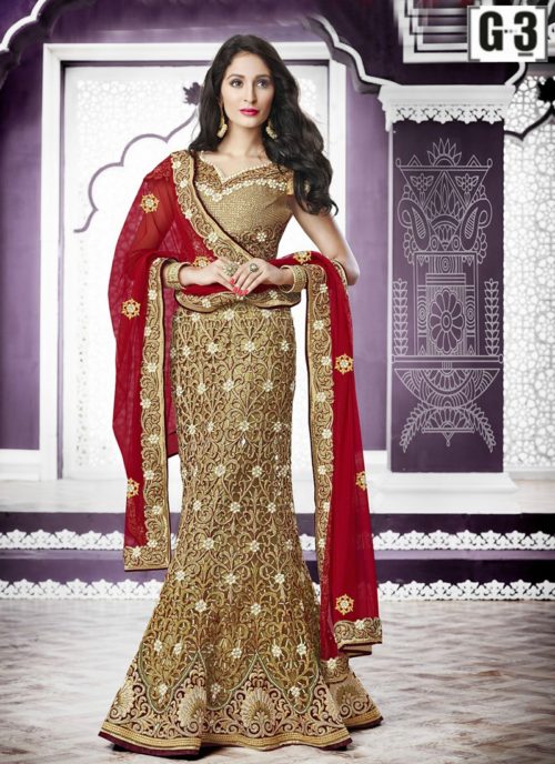 fish cut lehenga choli