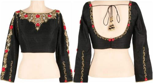 embroidered design's saree & blouse