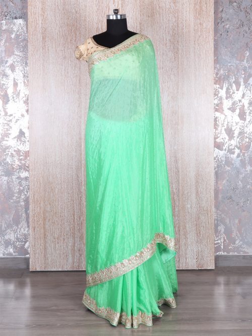 green party saree