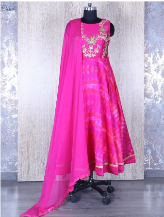 Tie and dye printed salwar suits