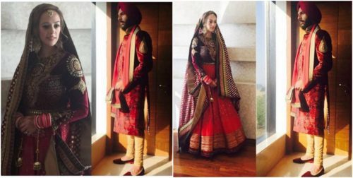 Yuvraj Singh & Hazel Keech Traditional Sikh Wedding Outfit