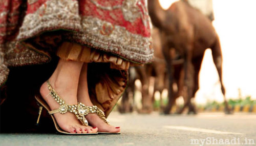 footwear selection for brides