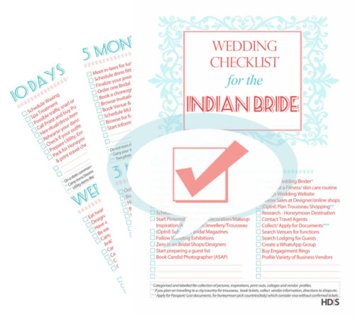 Indian Wedding Planning Checklist