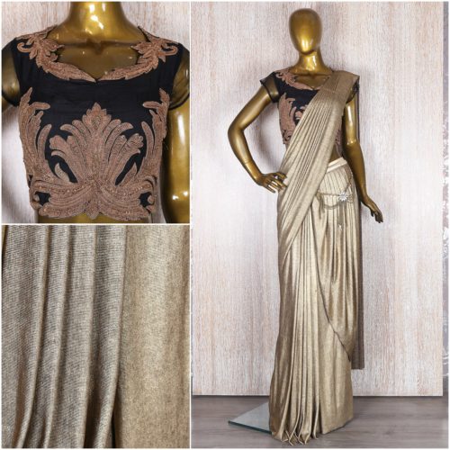 designer ready to wear party function golden hue