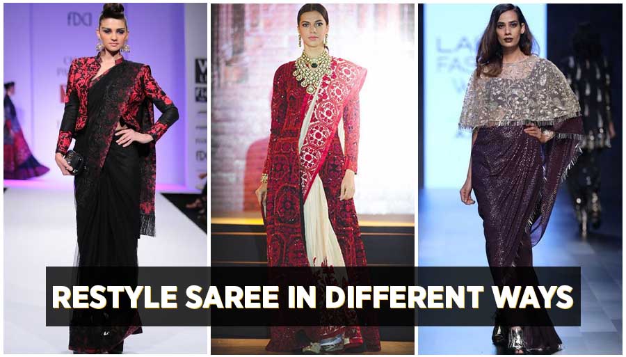 restyle saree in different ways