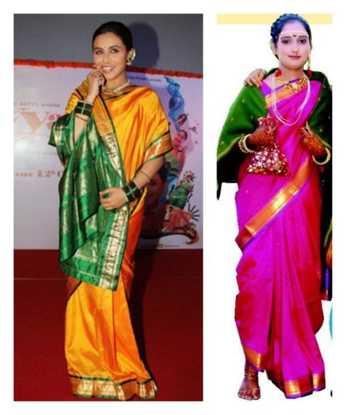 how to wear Maharashtrian style saree