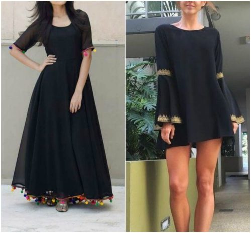 Ways to wear black kurta