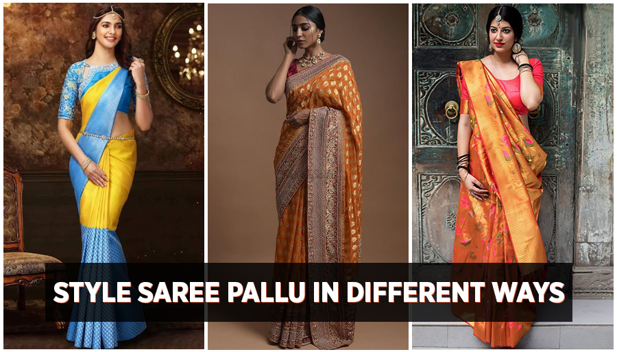 saree pallu in many ways