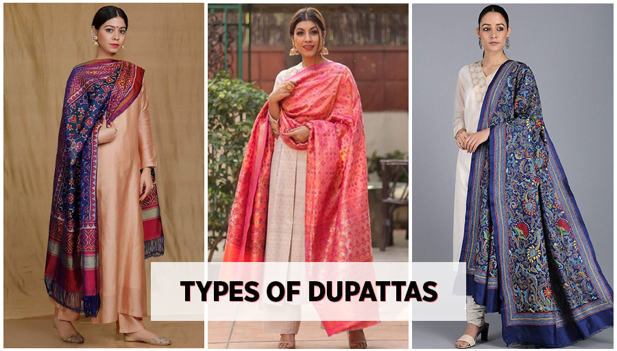 types of silk dupattas