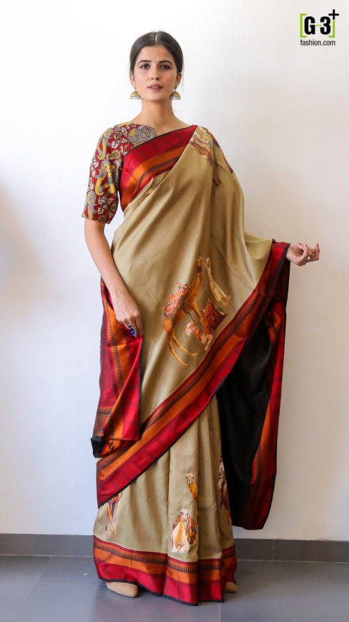 how to wear a party saree