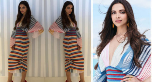 Deepika Padukone in calf-length dress