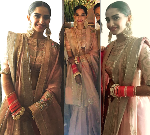Sonam Kapoor's After Wedding Bash Lehenga Choli Outfit