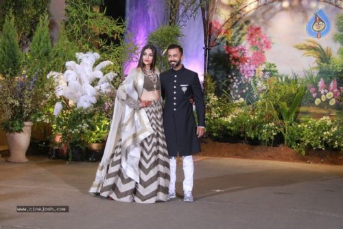 Sonam Kapoor in modern bride lehenga look