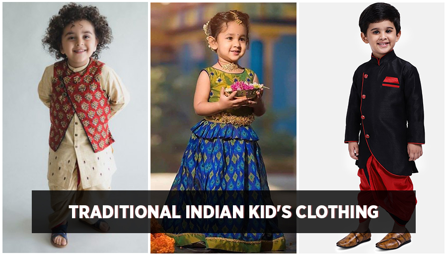 Traditional Indian kid's clothing