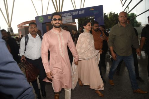 Ranveer Singh in pastel pink bandhgala Sherwani