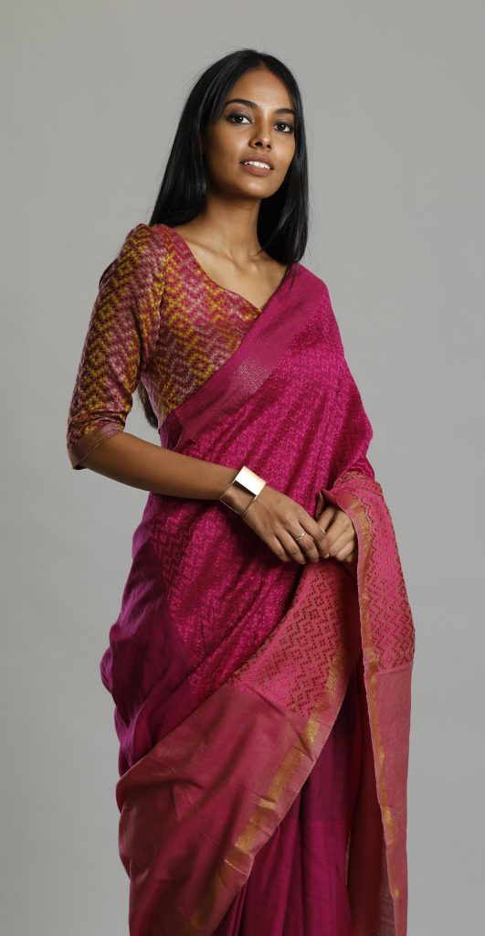 Maroon Saree