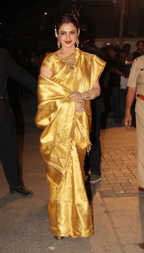 Royal Golden Color Saree for Indian Skin Tone