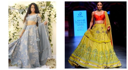 Lehenga choli in frill style for Sangeet