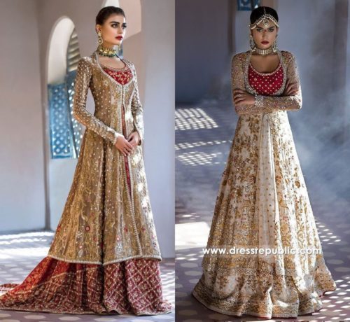 Jacket style Gown for Indian Wedding