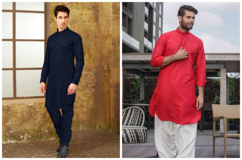Flat Collar Pathani Suit for Men