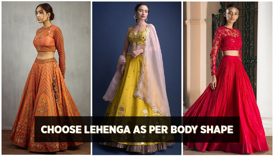 How to select lehenga as per body shape, select lehenga choli as per your body shape, how to wear lehenga as per women figure, women figure and selection of lehenga