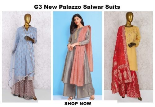 G3+ palazzo salwar suits