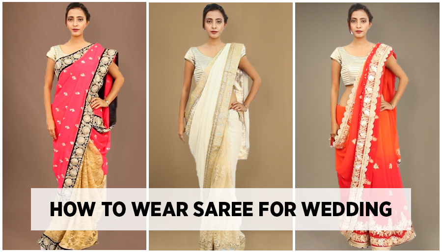 how to wear a saree for wedding