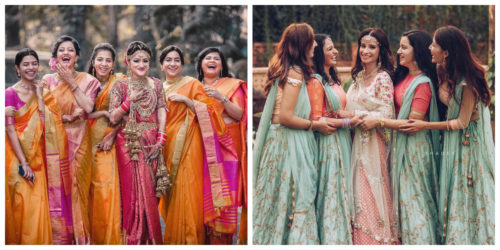 Trending Indian Bridesmaids Color Coordination