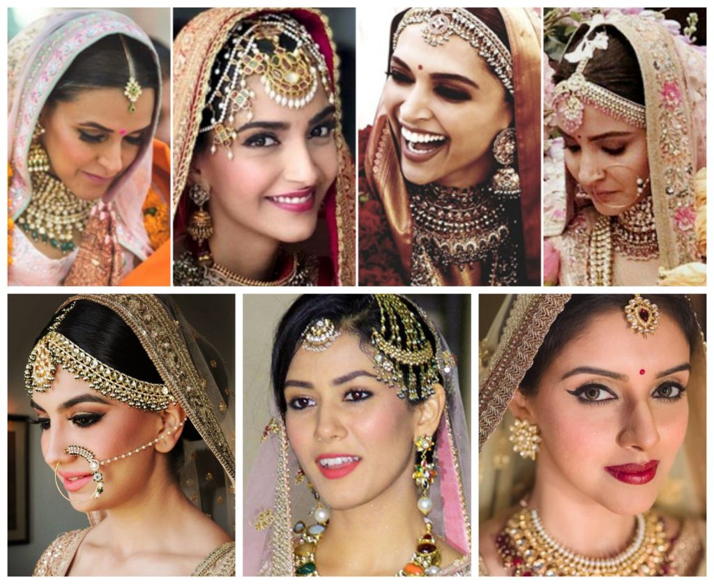 bollywood celebrity wedding pictures, indian bollywood wedding ideas, minimal makeup actress ideas