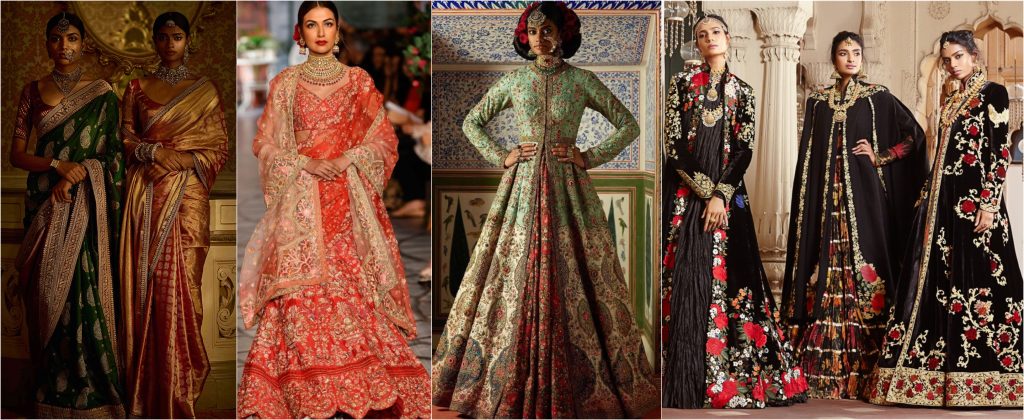 indian bridal reception ideas, banarasi sarees, rohit bal collection, anarkali ideas