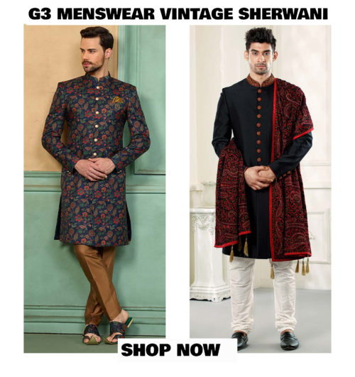 G3+ Vintage Sherwani for men's